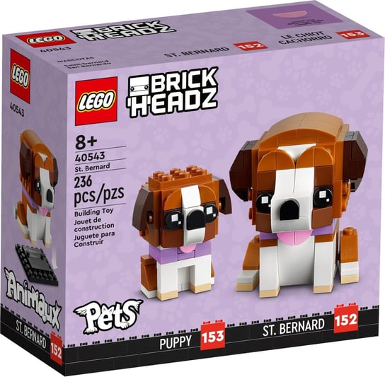 LEGO BrickHeadz, klocki, Pets Pies Bernardyn, 40543 LEGO