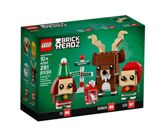 LEGO BrickHeadz, klocki Renifer, Elf i Elfka LEGO