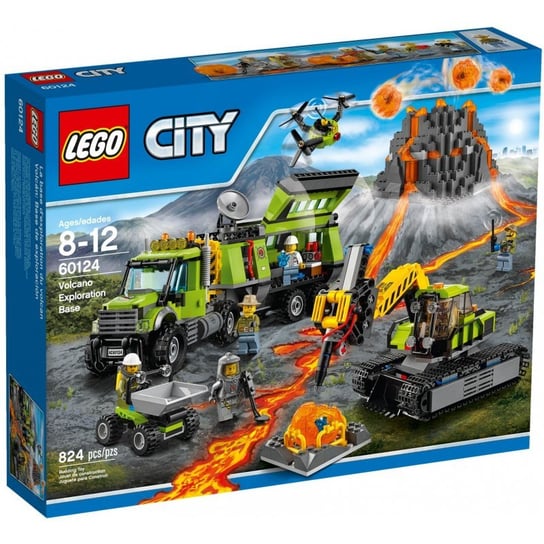 LEGO City, klocki Baza poszukiwaczy wulkanów, 60124 LEGO