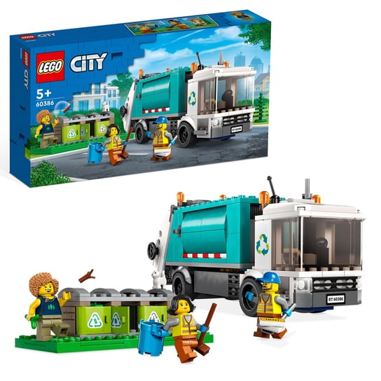 LEGO City, klocki, Ciężarówka recyklingowa, 60386 LEGO