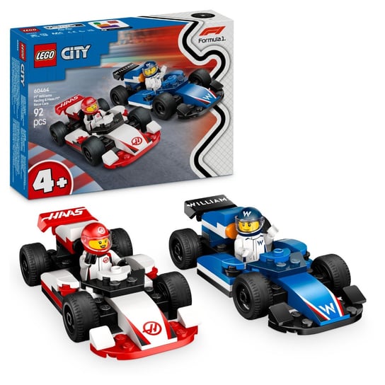 LEGO City, klocki, F1 Bolidy Williams Racing i Haas F1, 60464 LEGO