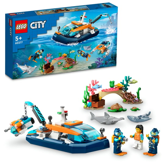 LEGO City, klocki, Łódź do nurkowania badacza, 60377 LEGO