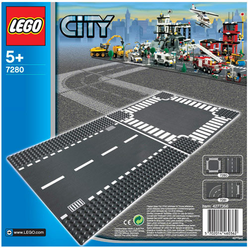 LEGO City, klocki Odcinek prosty i skrzyżowanie, 7280 LEGO