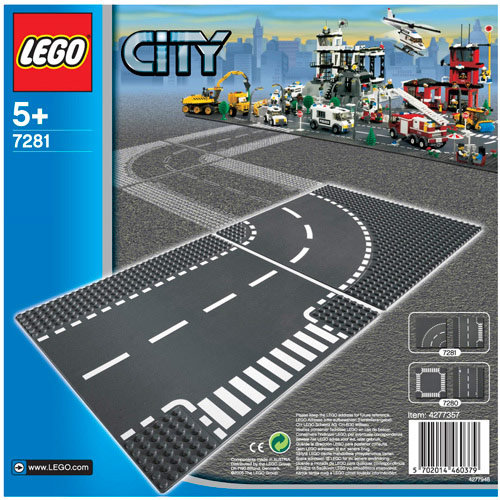 LEGO City, klocki Płytka - drogi (łuki), 7281 LEGO