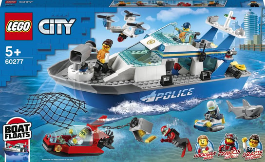 LEGO City, klocki Policyjna łódź patrolowa, 60277 LEGO