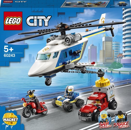 LEGO City, klocki Pościg helikopterem policyjnym, 60243 LEGO