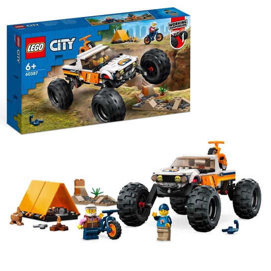 LEGO City, klocki, Przygody samochodem terenowym z napędem 4x4, 60387 LEGO