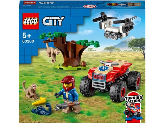 LEGO City, klocki, Quad ratowników dzikich zwierząt, 60300 LEGO