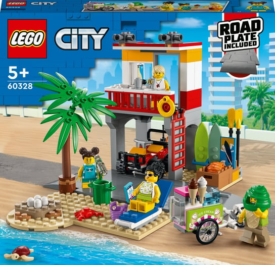 LEGO City, klocki, Stanowisko Ratownicze Na Plaży, 60328 LEGO