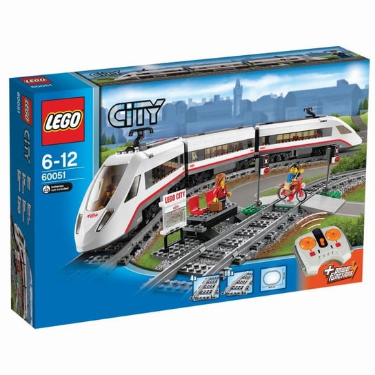 LEGO City, klocki Superszybki pociąg pasażerski, 60051 LEGO