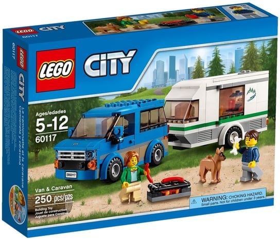 LEGO City, klocki Van z przyczepą kempingową, 60117 LEGO