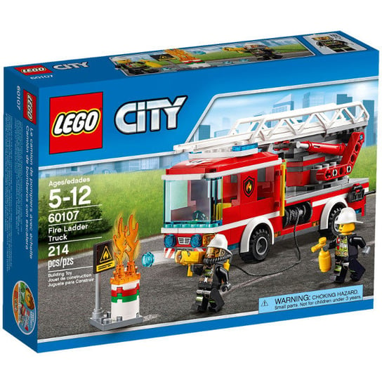 LEGO City, klocki Wóz strażacki z drabiną, 60107 LEGO