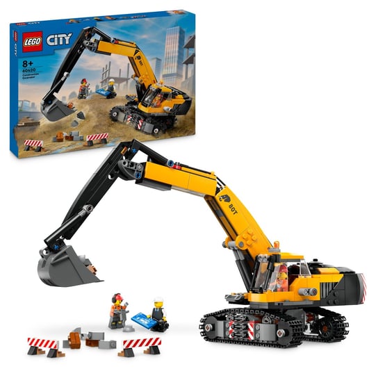 LEGO City, klocki, Żółta koparka, 60420 LEGO