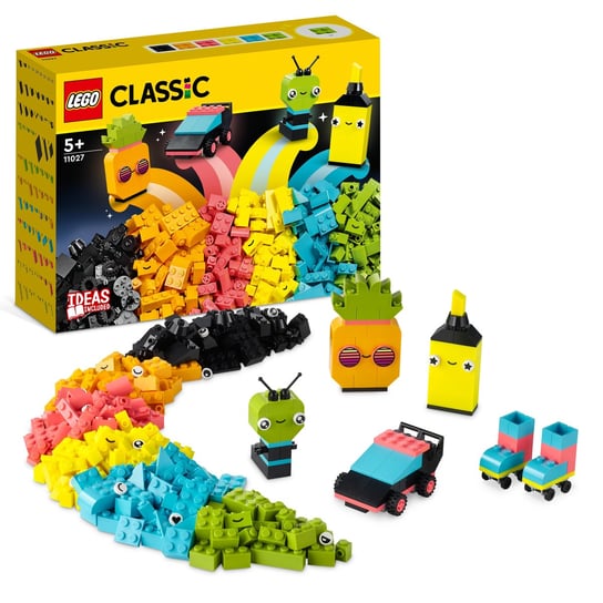 LEGO Classic, klocki, Kreatywna zabawa neonowymi kolorami, 11027 LEGO