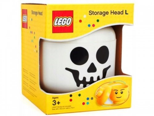 LEGO Classic, Pudełko 40321728 Pojemnik głowa duża Szkieletor Kościotrup L LEGO