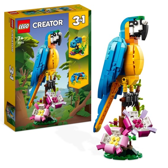 LEGO Creator, klocki, Egzotyczna papuga, 31136 LEGO