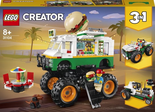 LEGO Creator, klocki Monster Truck z burgerami, 31104 LEGO