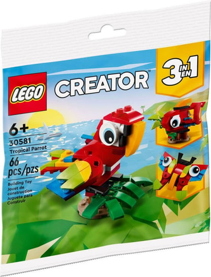 LEGO Creator, Klocki, Tropikalna papuga 3w1, 30581 LEGO