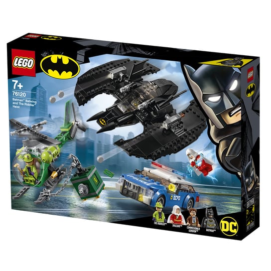 LEGO DC Batman, klocki Batwing i napad Człowieka, zagadki, 76120 LEGO
