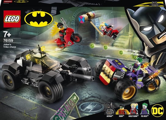 LEGO DC Batman, klocki, Trójkołowy motocykl Jokera, 76159 LEGO