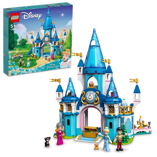 LEGO Disney Princess, klocki, Zamek Kopciuszka i księcia z bajki, 43206 LEGO