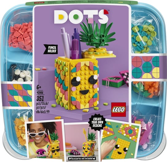 LEGO DOTS, pojemnik na długopisy w kształcie ananasa, 41906 LEGO