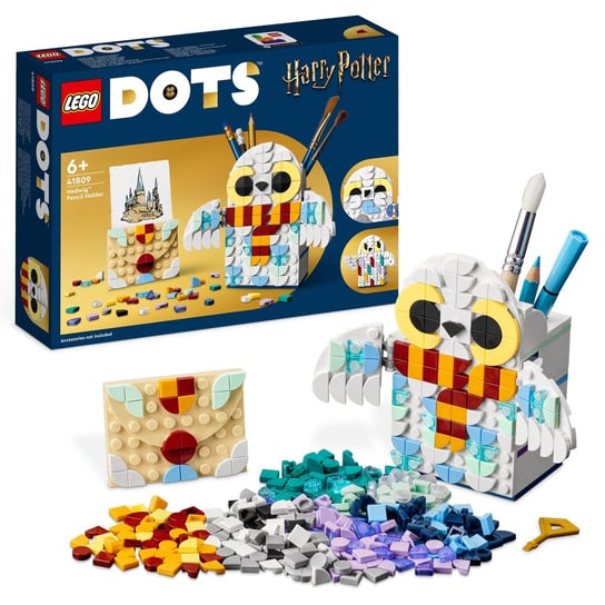 LEGO DOTS, Pojemnik na długopisy w kształcie Hedwigi, 41809 LEGO