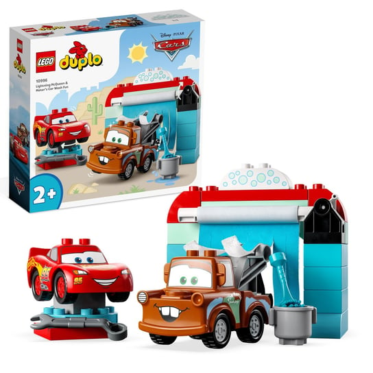 LEGO DUPLO, klocki Disney and Pixar’s Cars, Zygzak McQueen i Złomek - myjnia, 10996 LEGO
