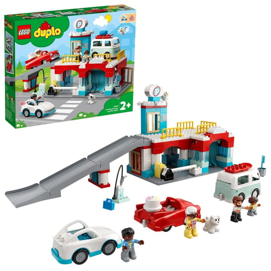 LEGO DUPLO, klocki Parking piętrowy i myjnia samochodowa, 10948 LEGO