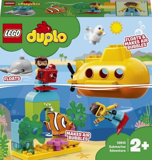 LEGO DUPLO, klocki Przygoda w łodzi podwodnej, 10910 LEGO