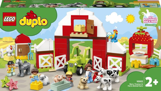 LEGO DUPLO, klocki Stodoła, traktor i zwierzęta gospodarskie, 10952 LEGO