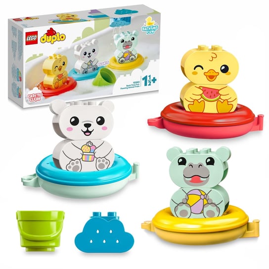 LEGO DUPLO, klocki Zabawa w kąpieli: pływający pociąg ze zwierzątkami, 10965 LEGO