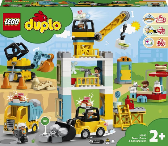 LEGO DUPLO, Town, klocki Żuraw wieżowy i budowa, 10933 LEGO