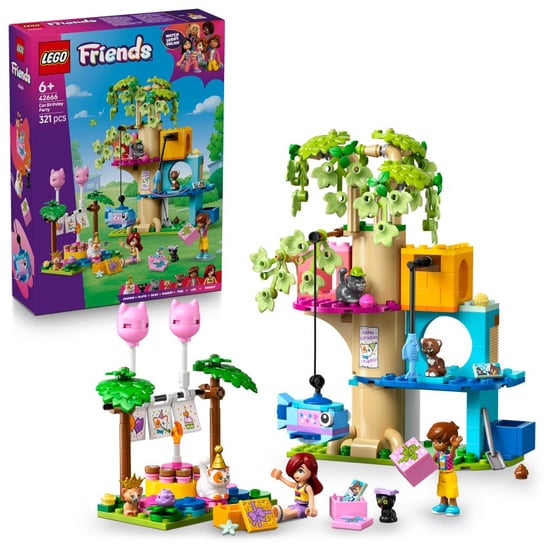LEGO Friends, klocki, Kocie przyjęcie urodzinowe i domek na drzewie, 42666 LEGO