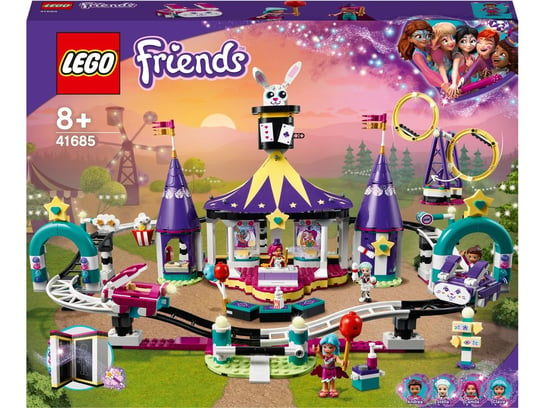 LEGO Friends, klocki, Magiczne wesołe miasteczko z kolejką górską, 41685 LEGO