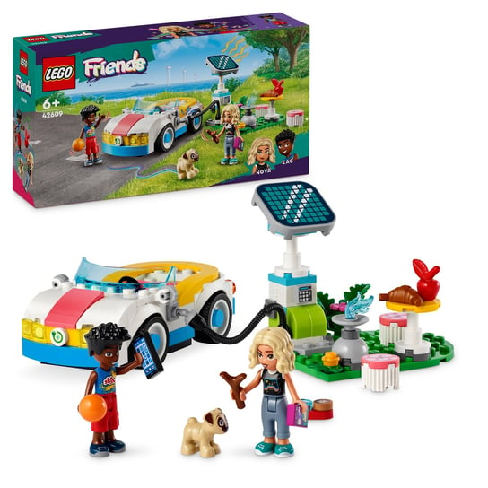 LEGO Friends, klocki, Samochód elektryczny i stacja ładująca, 42609 LEGO
