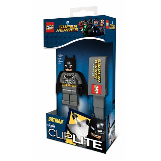 LEGO, IQ Hong Kong, Lampka z klipsem do książki, DC Super Heroes, Grey Batman, LEGO