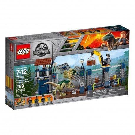 LEGO Jurassic World, klocki Atak dilofozaura na posterunek, 75931 LEGO