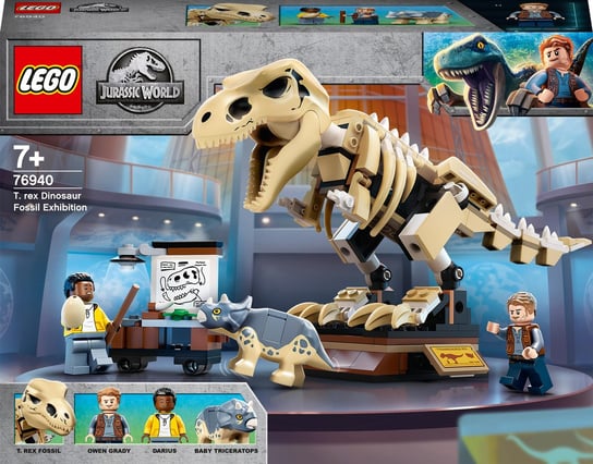 LEGO Jurassic World, klocki, klocki, Wystawa skamieniałości tyranozaura, 76940 LEGO