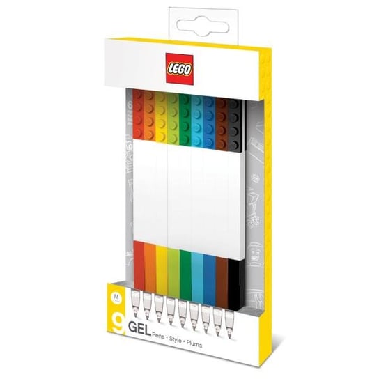 LEGO, Kolorowe długopisy żelowe, 9 sztuk LEGO