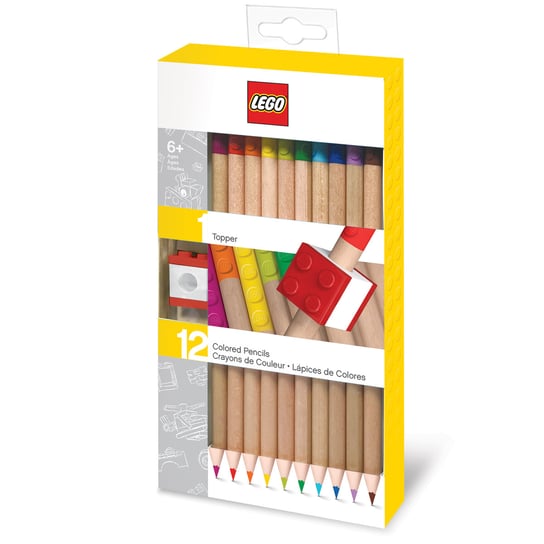 LEGO, Kredki, z klockiem mocującym, 12 kolorów LEGO