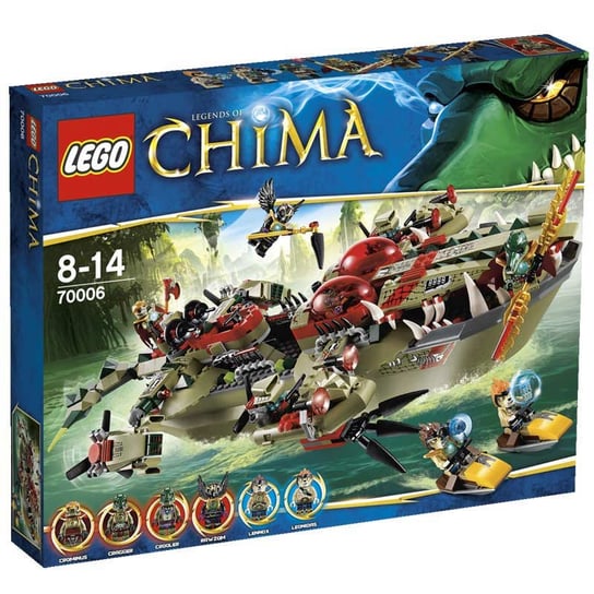 LEGO Legends of Chima, klocki Krokodyla łódź Craggera, 70006 LEGO