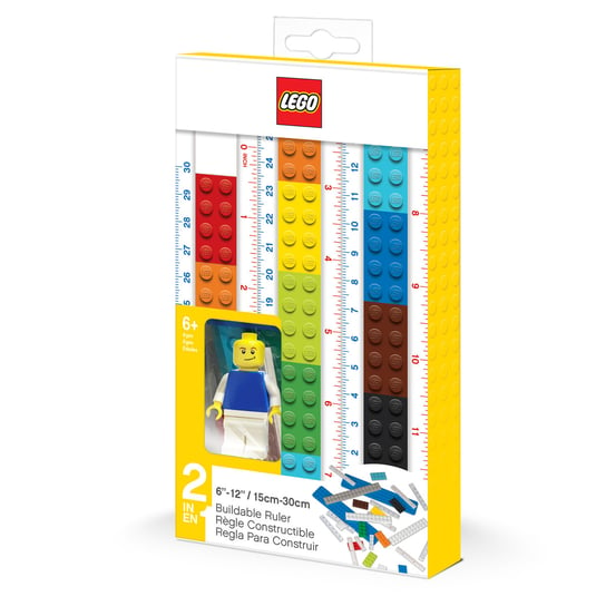 LEGO, Linijka z klocków, do zbudowania, z Minifigurką LEGO