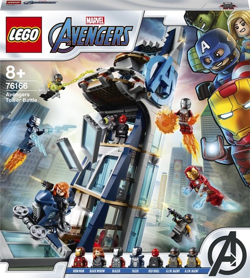 LEGO Marvel, Avengers, klocki Walka o Wieżę Avengersów, 76166 LEGO