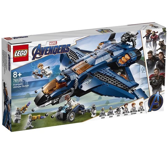 LEGO Marvel, Avengers, klocki Wspaniały Quinjet Avengersów, 76126 LEGO