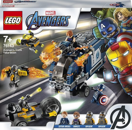 LEGO Marvel, Avengers, klocki Zatrzymanie ciężarówki, 76143 LEGO