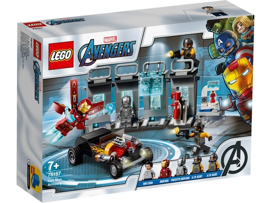 LEGO Marvel, Avengers, klocki Zbrojownia Iron Mana, 76167 LEGO