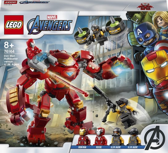 LEGO Marvel, klocki, Avengers, Hulkbuster Iron Mana kontra agenci A.I.M., 76164 LEGO