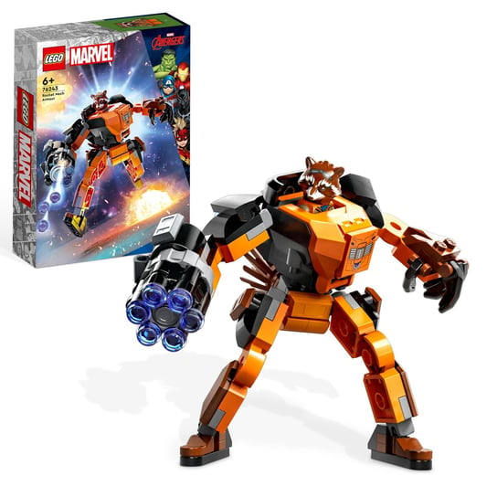 LEGO Marvel, klocki, Avengers, Mechaniczna zbroja Rocketa, 76243 LEGO