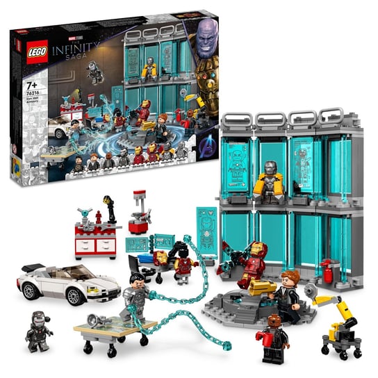 LEGO Marvel, klocki, Avengers, Zbrojownia Iron Mana, 76216 LEGO
